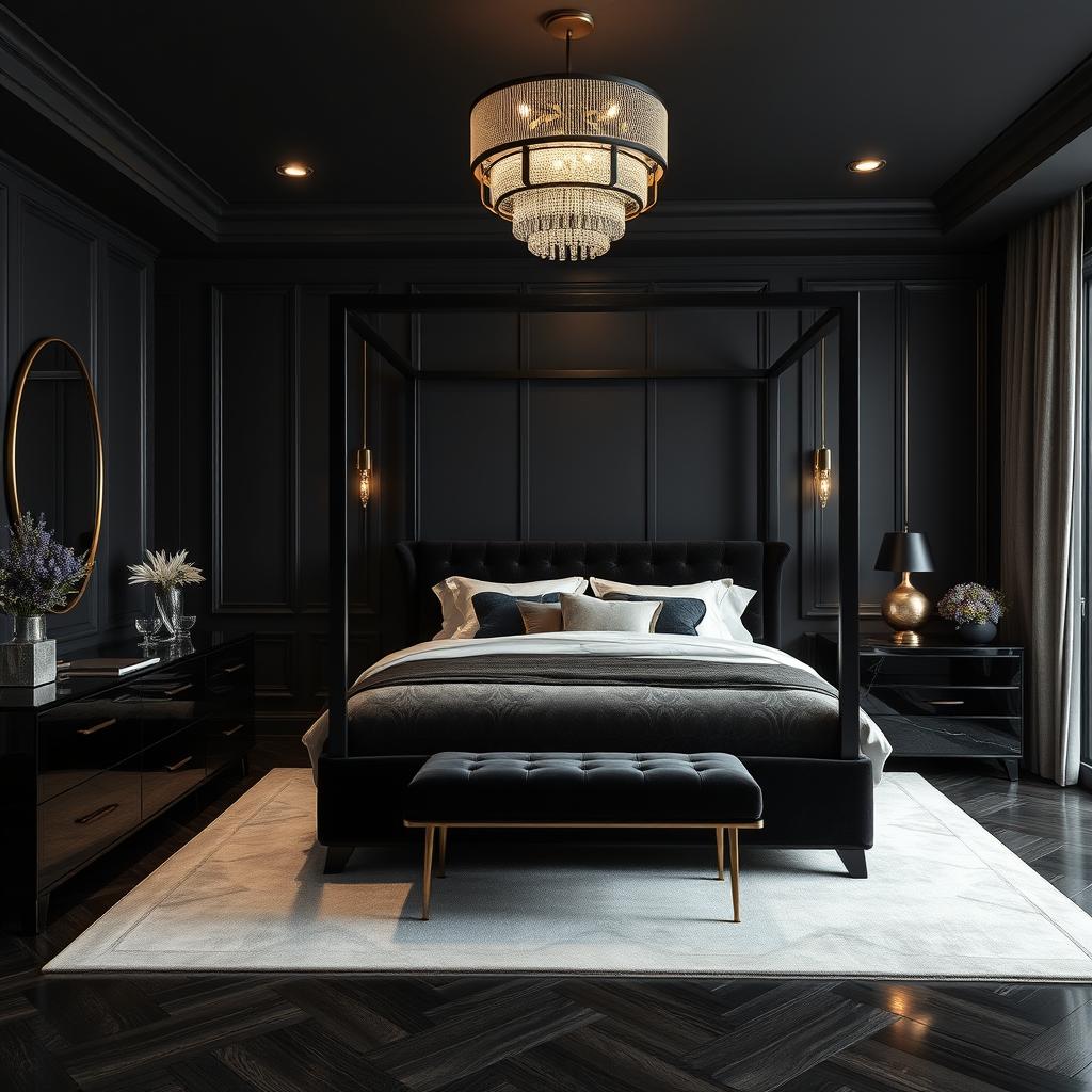 Black Bedroom Furniture Design