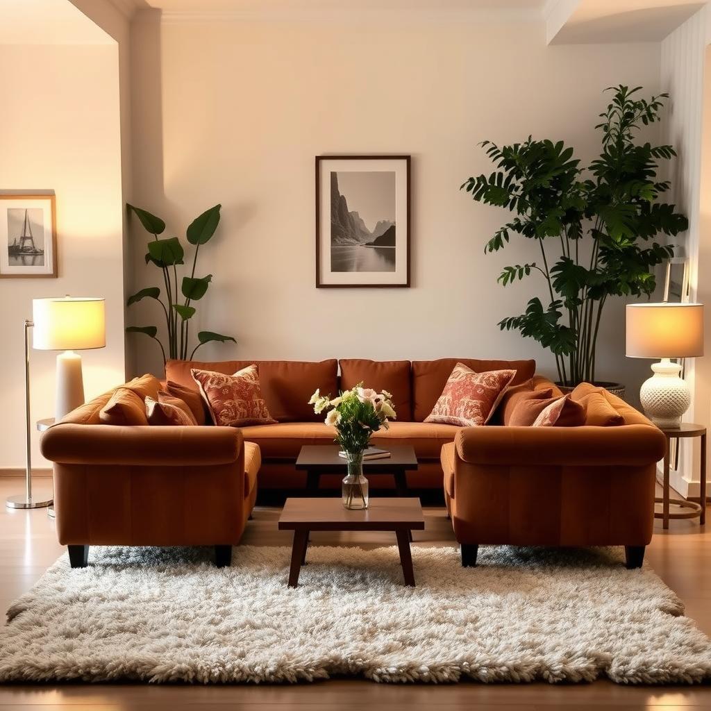 Cozy Living Room Seating Arrangement