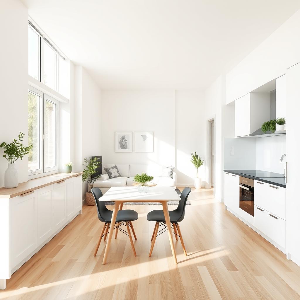 Minimalist Kitchen Design in Studio Apartment Living