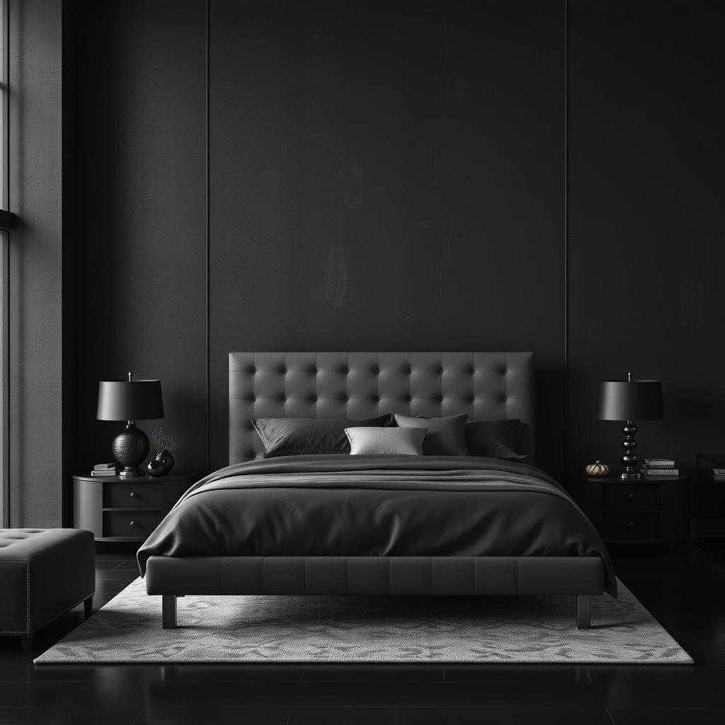 Modern Black Bedroom Design