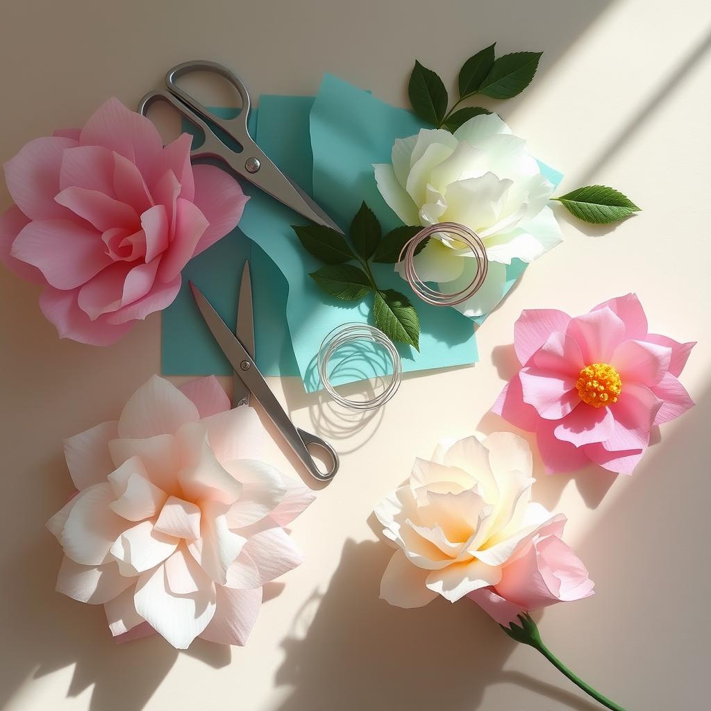 Paper Flower Crafting Supplies