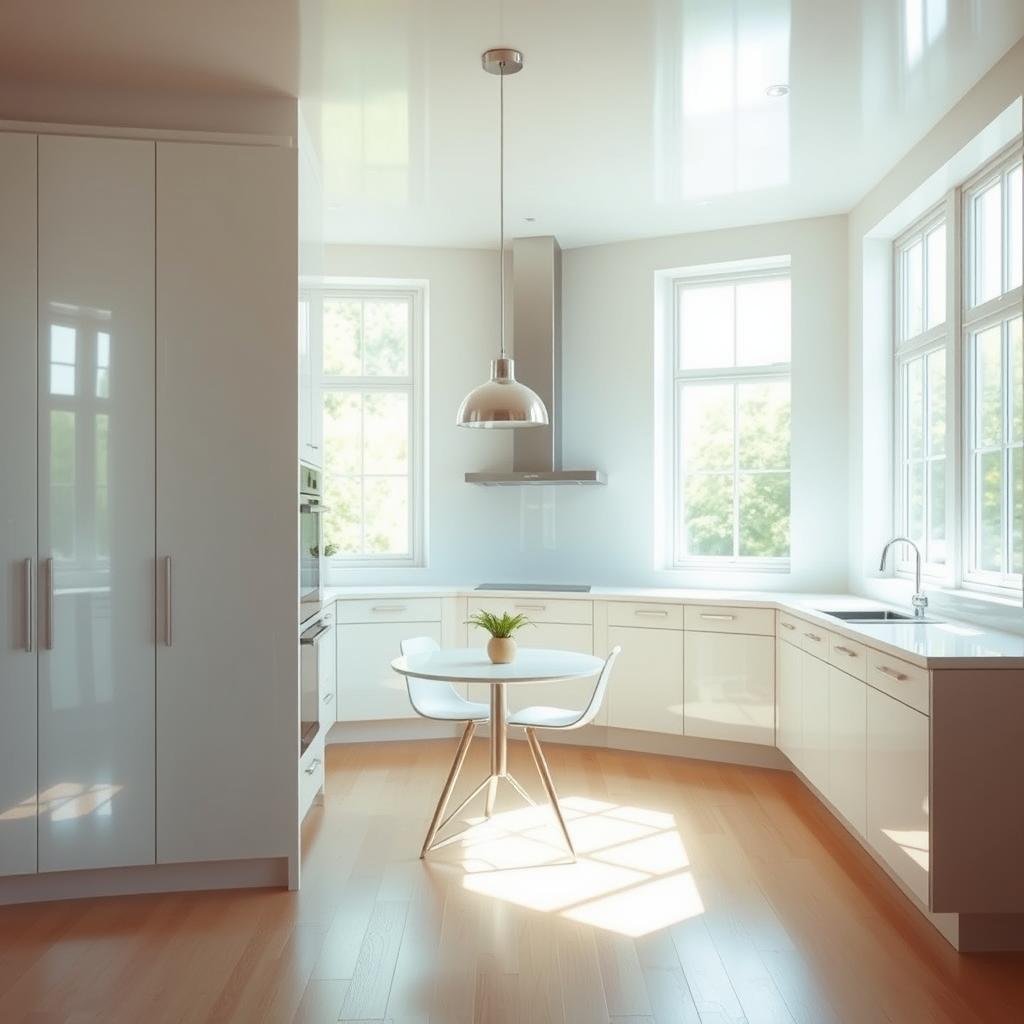 Small Kitchen Light Color Design