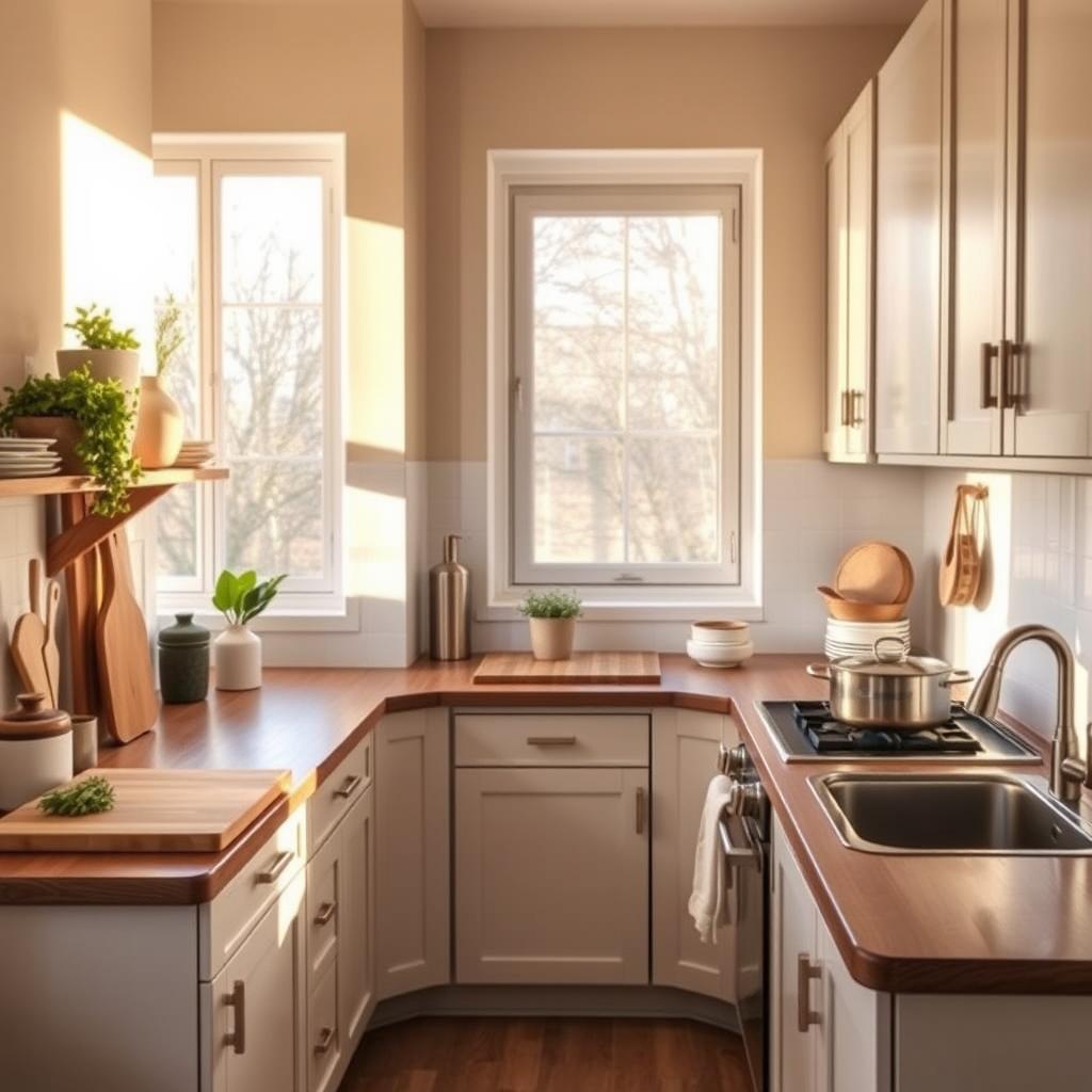 Small Kitchen Work Zones Design