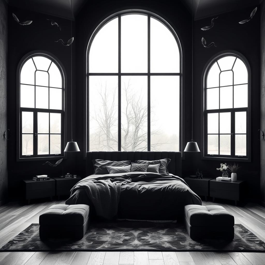Stunning Black Bedroom Design