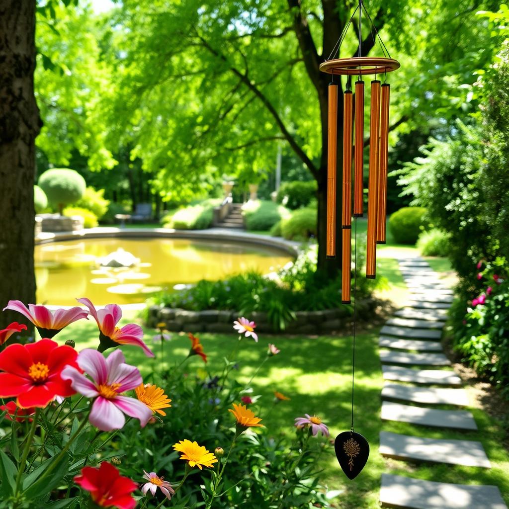 Wind Chimes in Garden Atmosphere