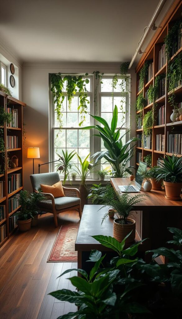 biophilic design in study room decor