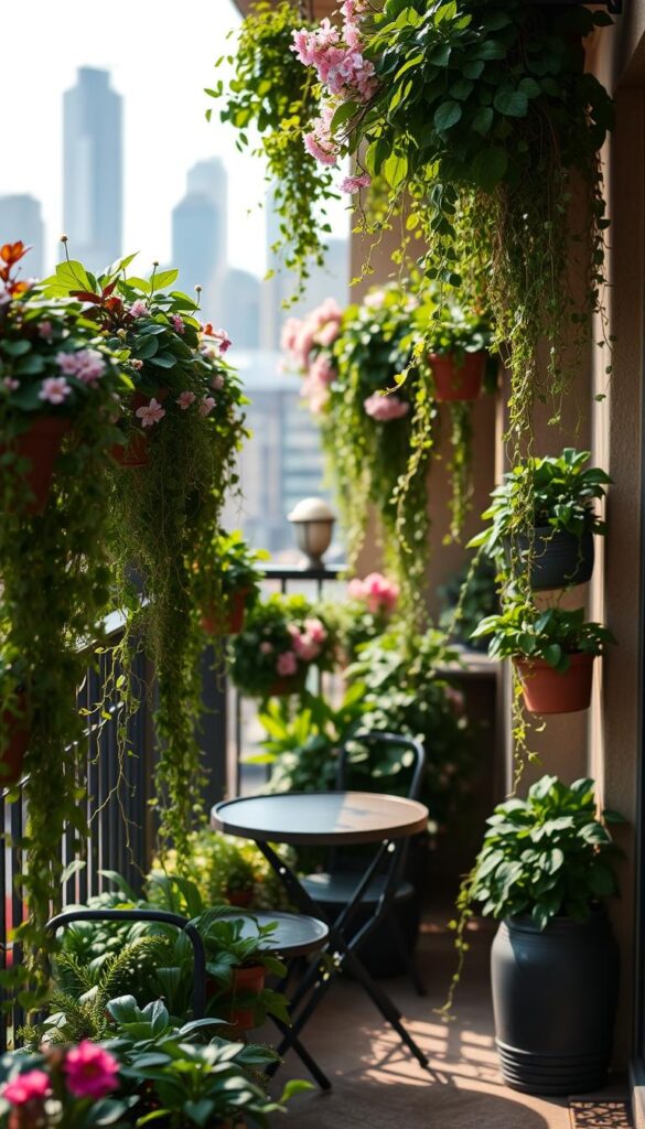 garden balcony ideas small spaces with vertical planters