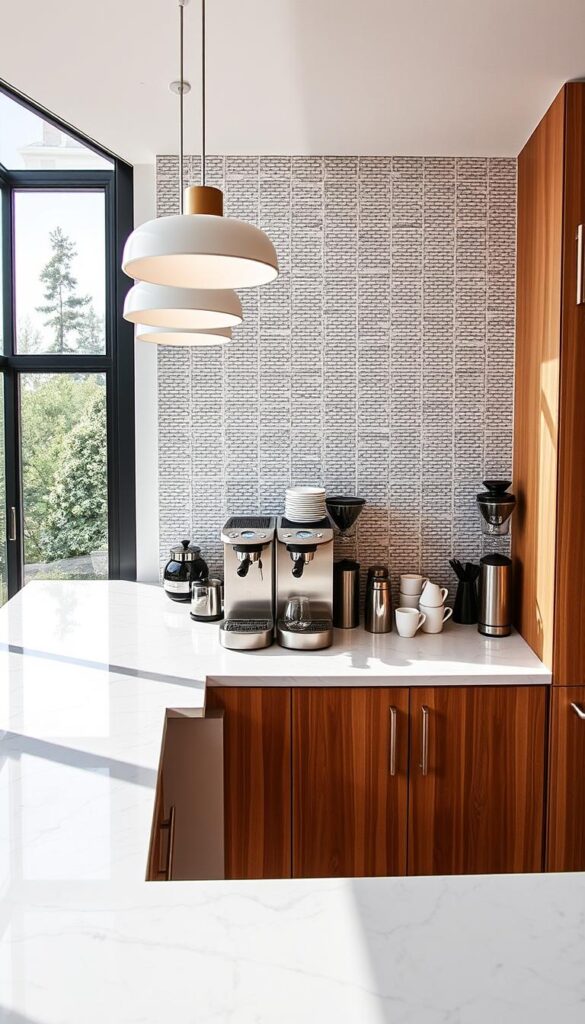 kitchen bar and coffee station