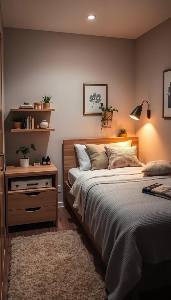 small bedroom decor ideas storage solutions