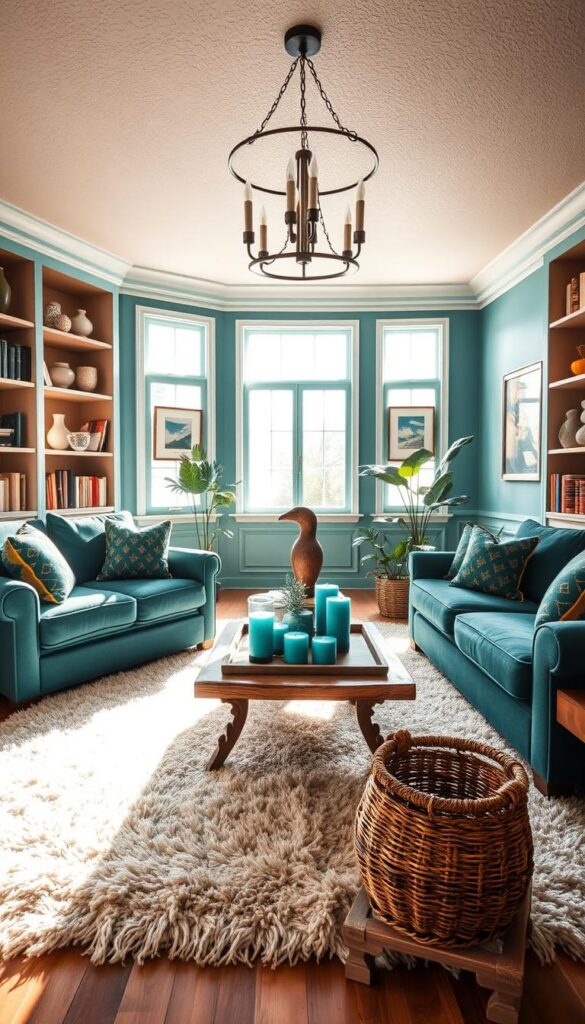 teal living room inspiration