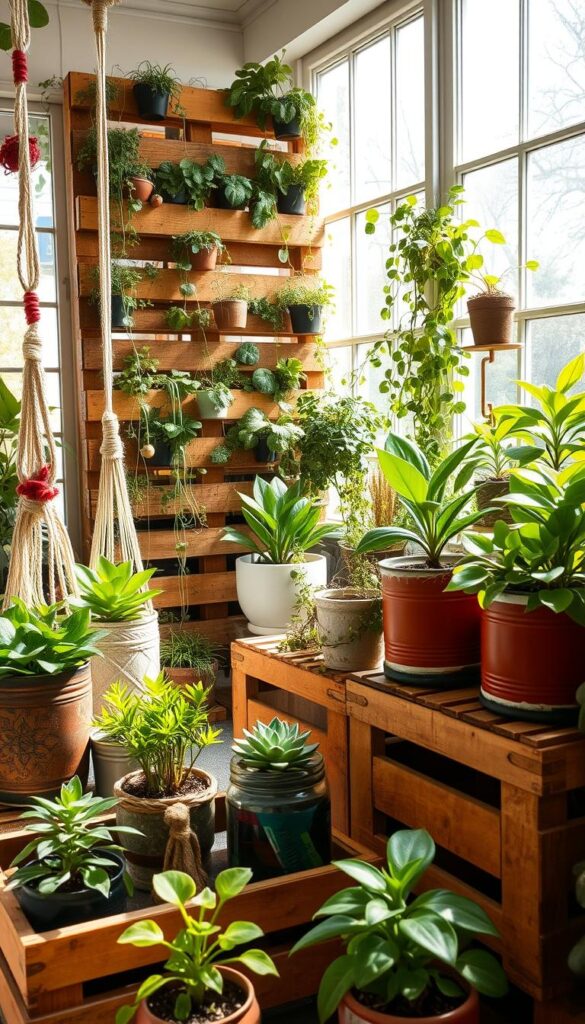 Eco-friendly plant projects using recycled materials