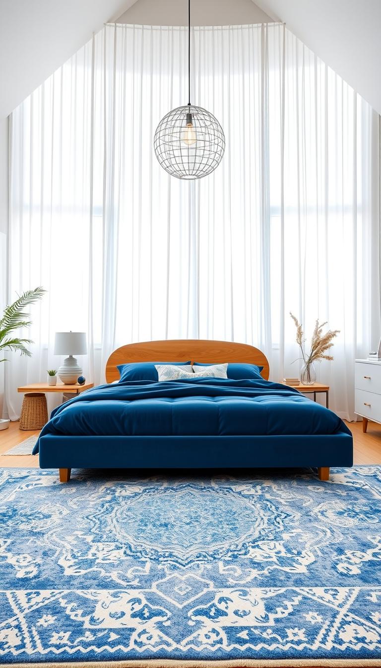 blue modern boho bedroom furniture