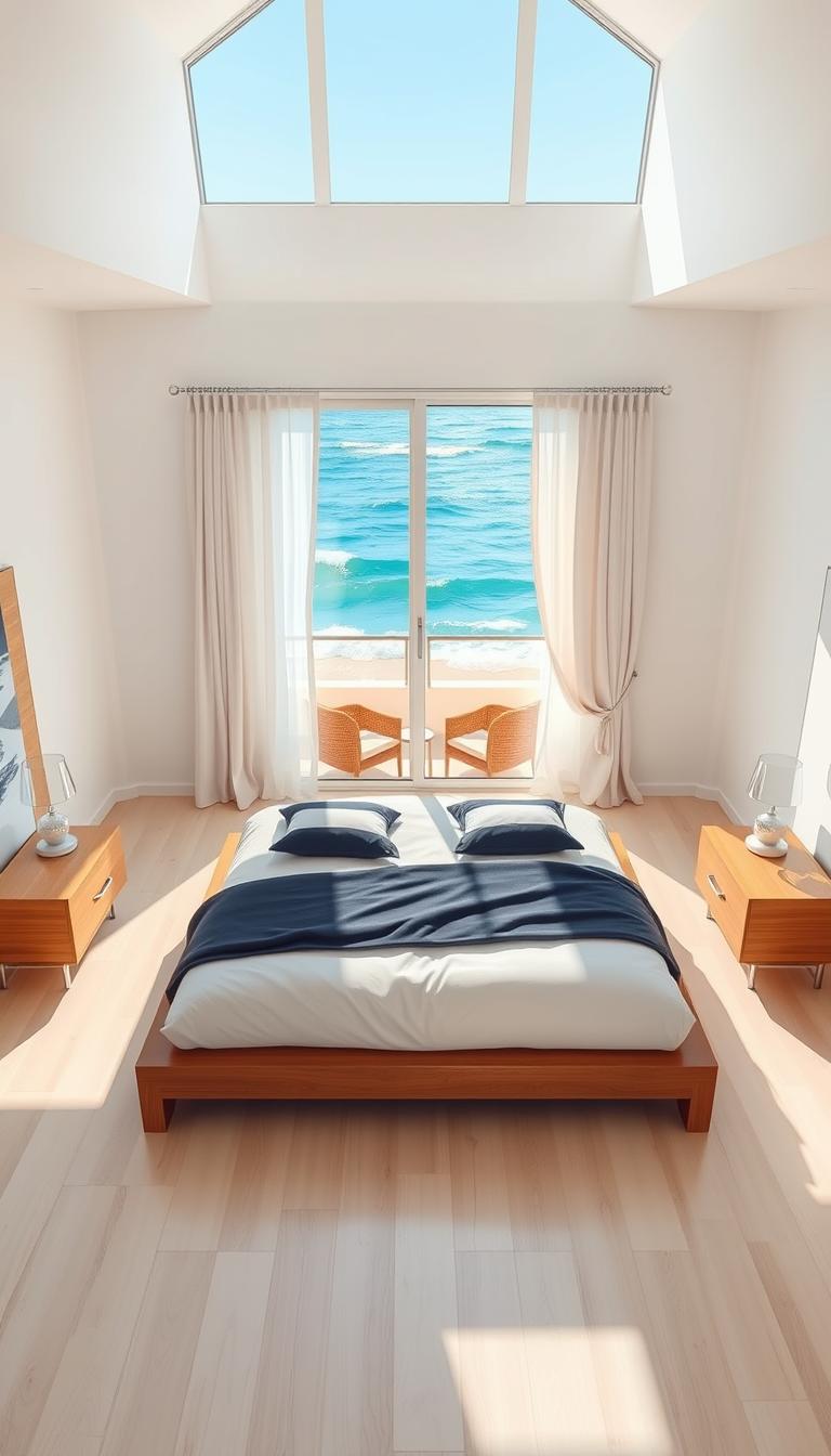 modern beach bedroom