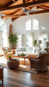 white southern living room