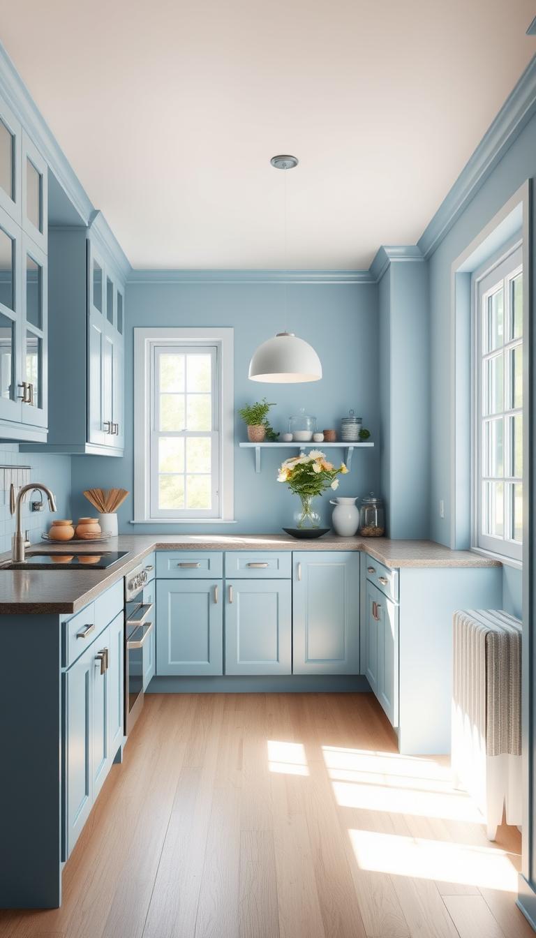 blue kitchen color ideas for small kitchens