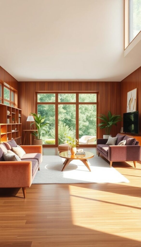 mid-century modern living room design