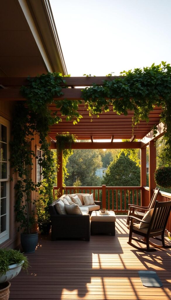 pergola or canopy for deck